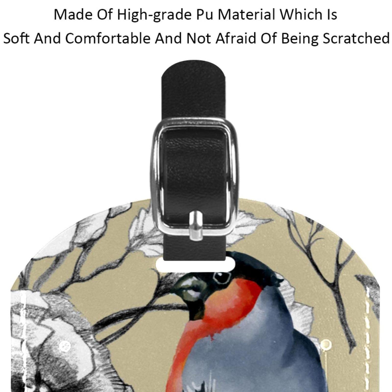 Aquarel Walvis Bagagelabels met naam ID Identifier Labels voor Koffer Reistas Lederen Privacy Cover Bagage Tag 2 Stuks