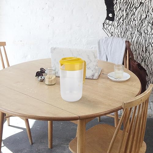 Miniatura 3 de Housoutil Jarra de agua grande de plástico con tapa, jarra de agua de 1 galón4 litros, jarra de agua para bebidas, jarra de colación inastillable,