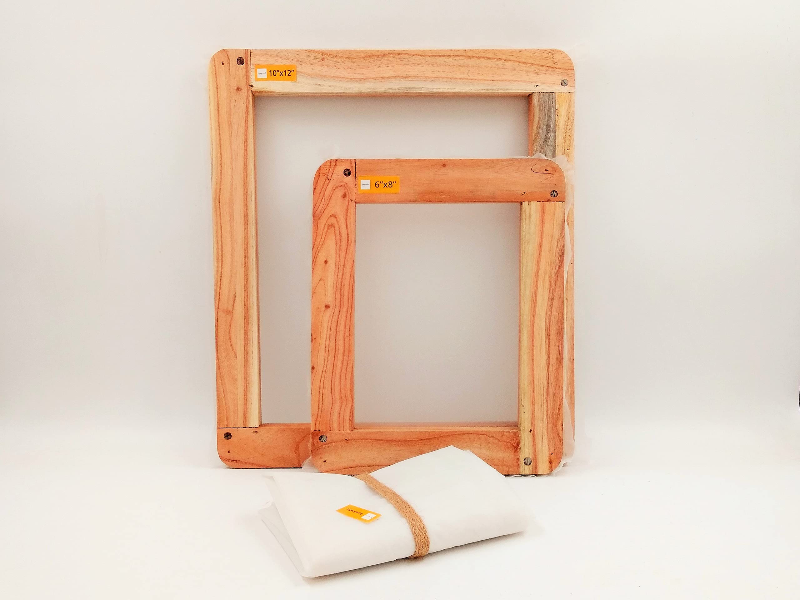 sumikrafts Screen Printing Kit-Screen Frame-2 Assorted Sizes 6”x8”+10”x12”inches+Nylon Mesh No 16-1 Metre-picture-11