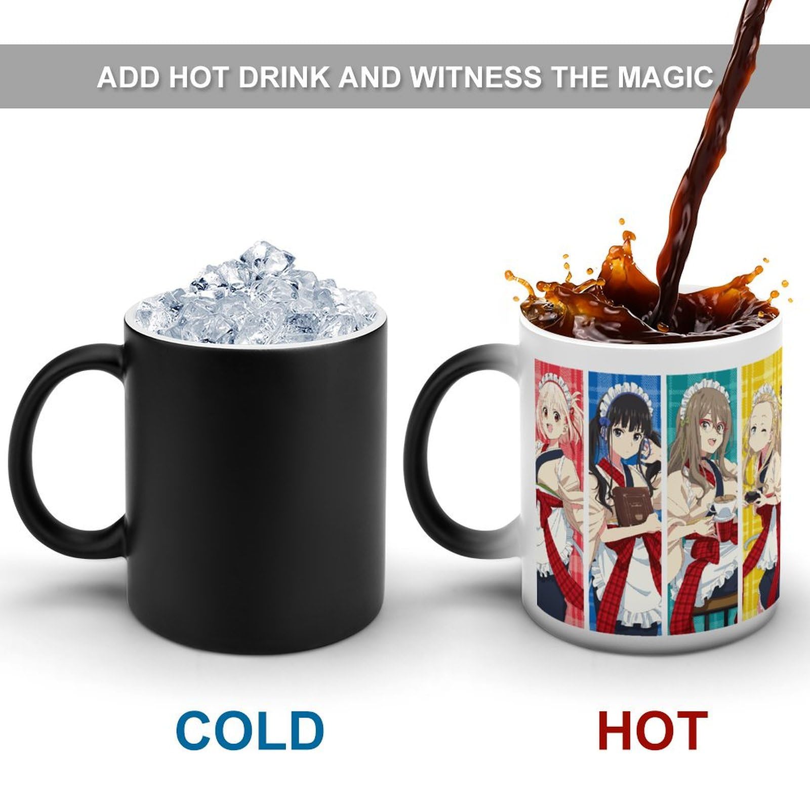 Amazon.co.jp: マグカップ リコリス・リコイル 変色カップ コーヒー