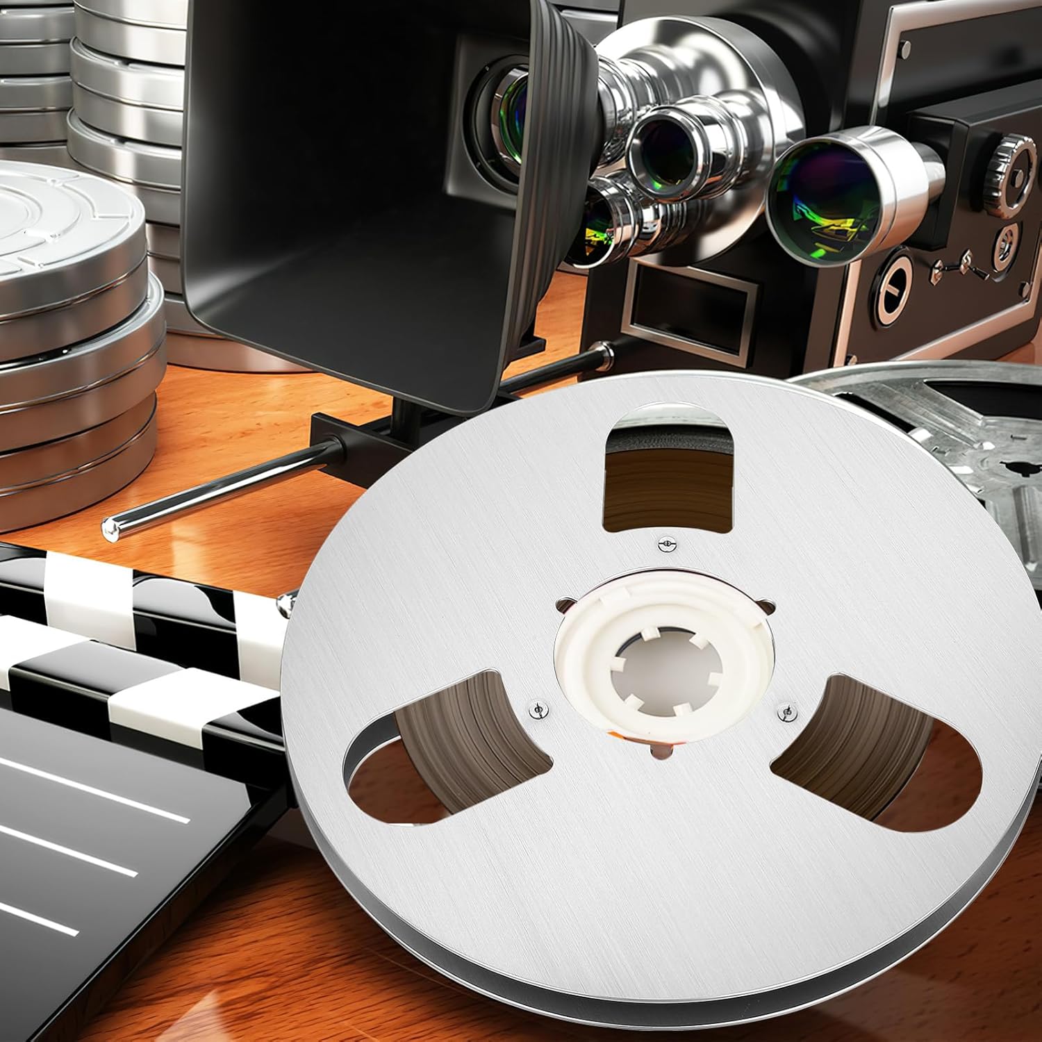 Empty Aluminum Alloy Tape Reel for Recorder Design Spool for Re-recording and Organizing Tapes Accessory