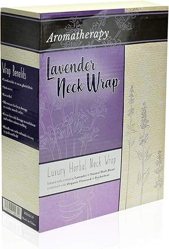 Miniatura 6 de Envoltura para el cuello de lavanda, tratamiento de terapia muscular caliente o fría de tensión y dolor para relajación aromática y alivio natural