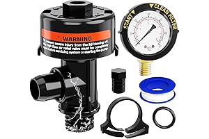 Manual Air Relief Valve with Pressure Gauge for Swimming Pool and Spa Pumps