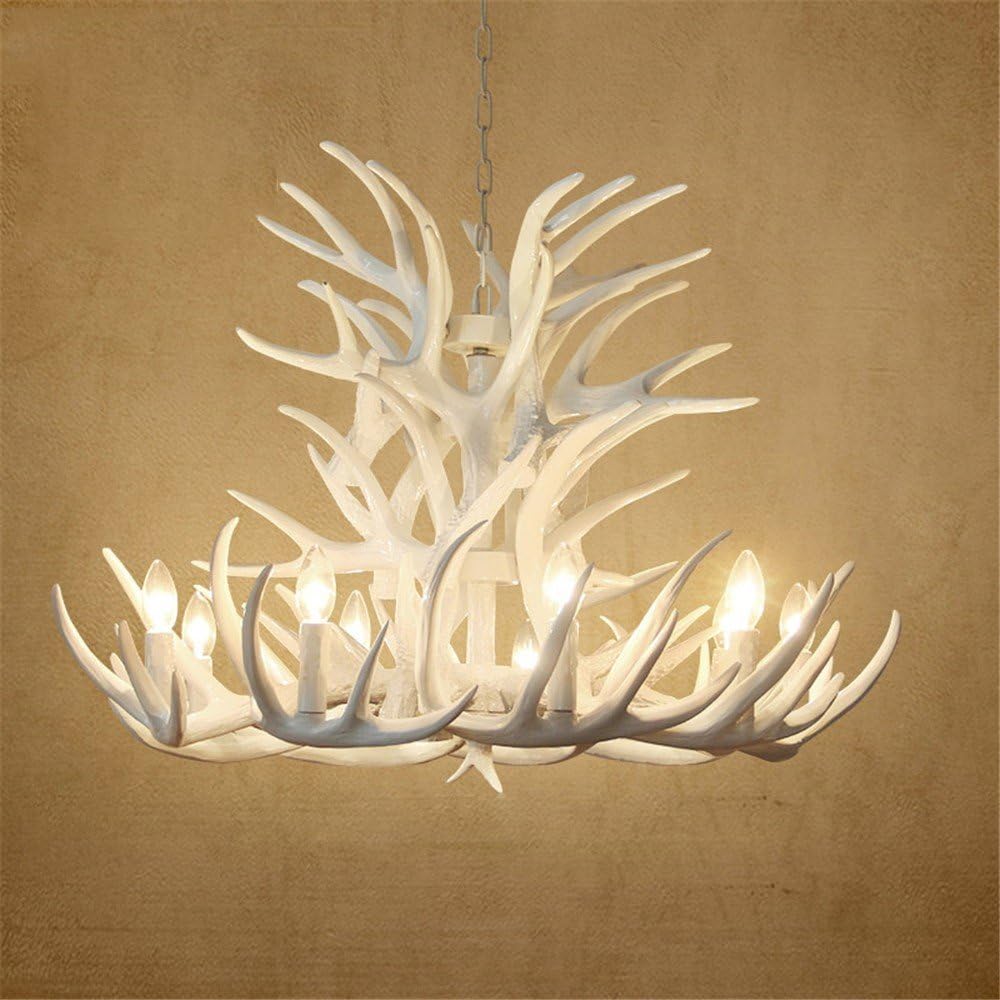 & Perfect ** - Antlers Resin Chandelier Lamp Modern LED Antler Chandelier Lustre Chandeliers E14 Vintage Lights Novelty Lighting,White