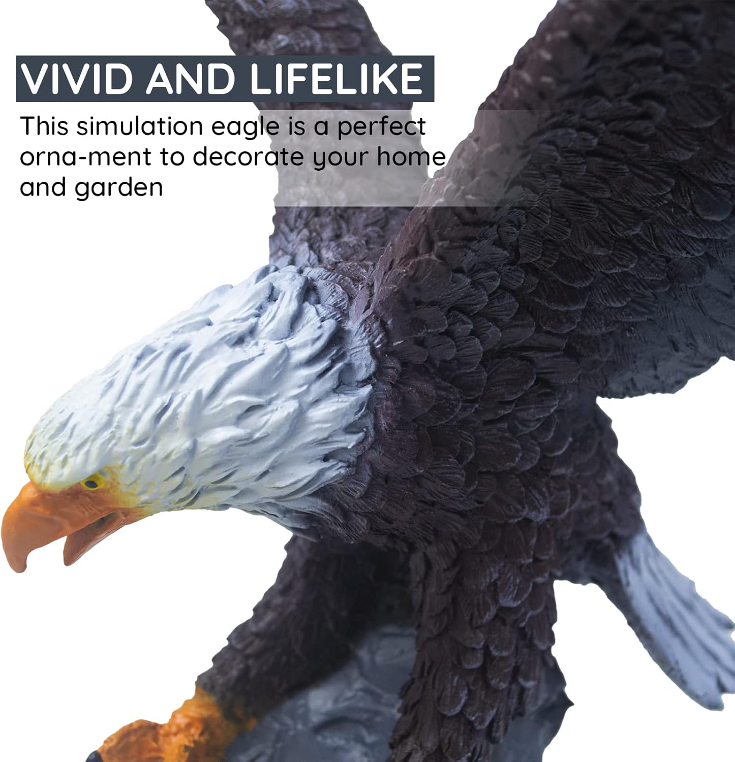 Eagle Flag Pole Topper, Eagle for Flag Pole Top, Bald Eagle Flag Topper, Durable Resin Construction, Flying Design & Hand-Painted