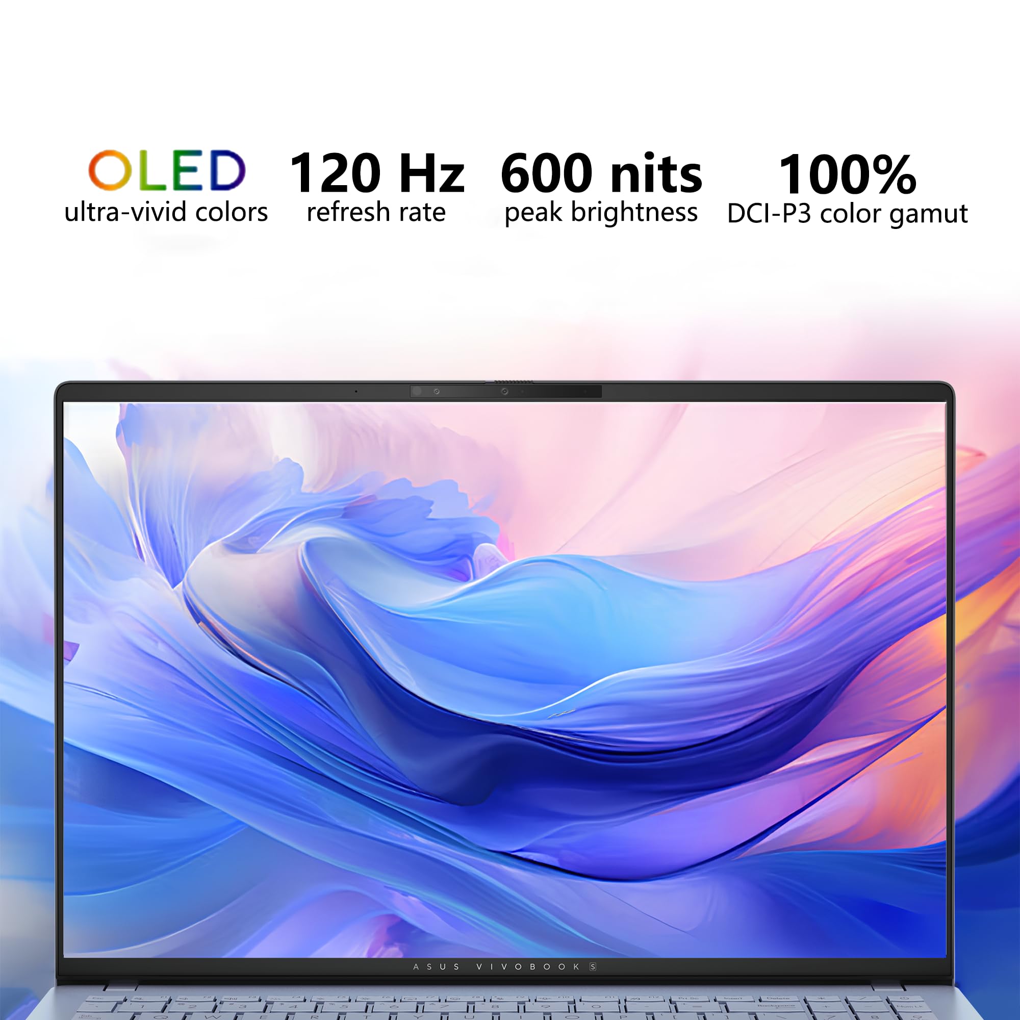 ASUS Vivobook S16 Copilot+ AI PC portatile 16" 2.8K OLED 120Hz Intel Core Ultra 9 285H 32GB RAM 2TB SSD Retroilluminazione RGB Win11 Pro