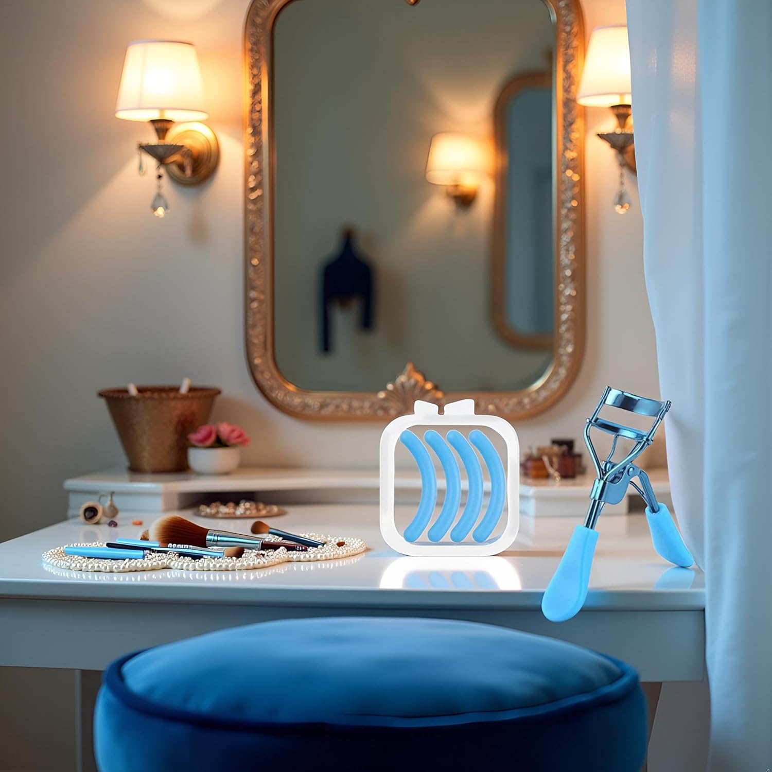 1 Set Blue Eyelash Curlers for Women Eyelash Curler with 4 Replacement Refill Pads Lash Curler Premium Quality Eye Lash Curler Makeup Eyelashes Tool to Curl and Lifted Lashes Eye - Image 8