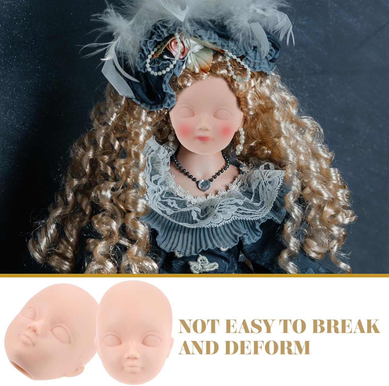Toyvian Doll Heads 10pcs Soft Plastic Doll Repainting Practice Makeup DIY Repair Heads Mini Body Parts for Princess Mini Knitting Key Chain Crafts, As Shown 2, TUZ10B4VV5644PTZW15CL