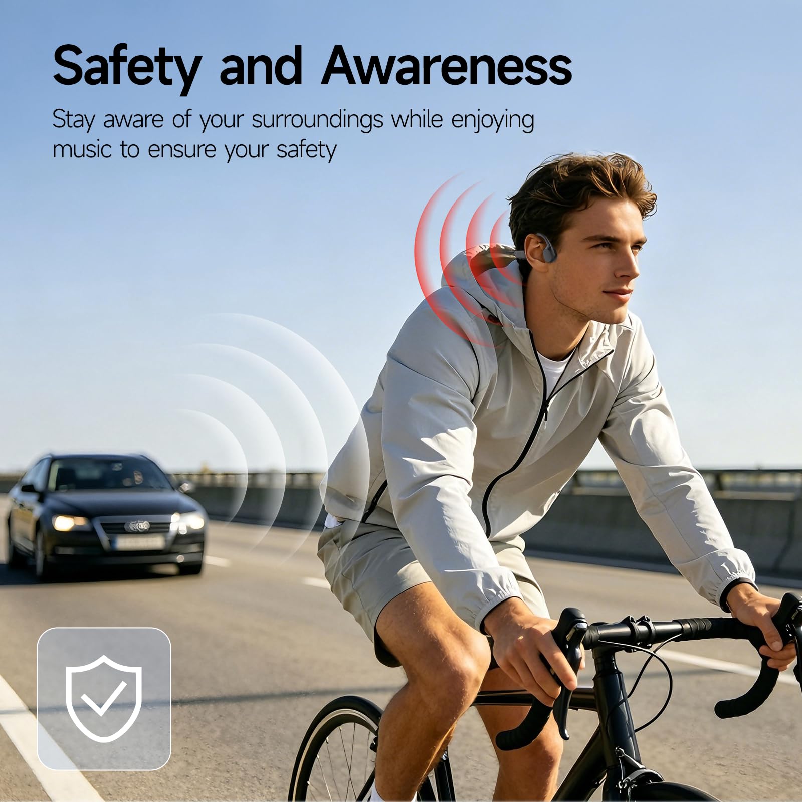 Cuffie subacquee, impermeabili IP68, a conduzione ossea, 8 G, MP3, orecchio aperto, per nuoto, ciclismo, corsa, con microfono, Bluetooth 6.2