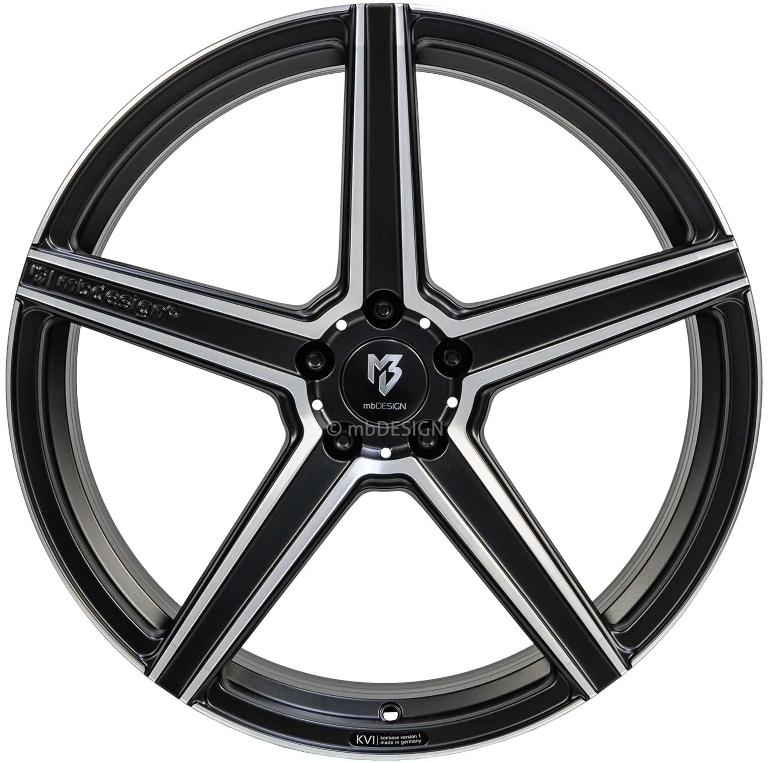 MB Design Cerchio KV1S 8.0Jx21 ET40 5x114,3 nero opaco lucido compatibile con Mitsubishi Eclipse Cross Outlander