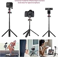 Vista 2 de ULANZI MT-16 Mini trípode extensible para cámara, ajuste de 4 niveles, cabeza esférica de 360°, zapata fría, ligero, portátil, palo selfie vlog