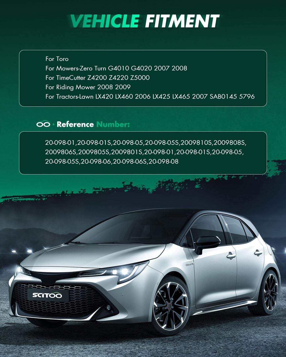 SCITOO Starter Motor fit for Toro for Mowers-Zero Turn G4010 G4020 2007 2008 for TimeCutter Z4200 Z4220 Z5000 for Riding Mower Replacement Starter 20-098-01