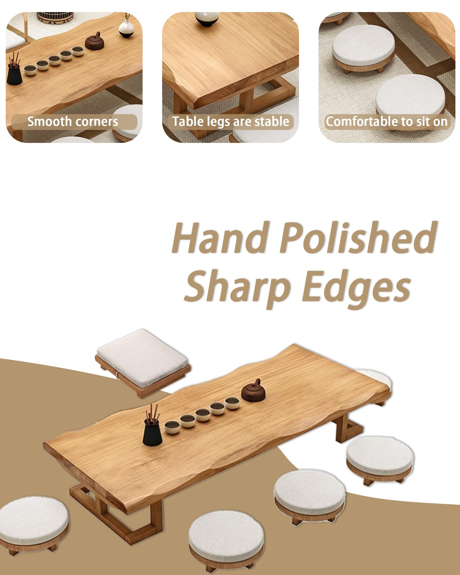 Amazon.com: Japanese Floor Low Table, Table for Sitting on