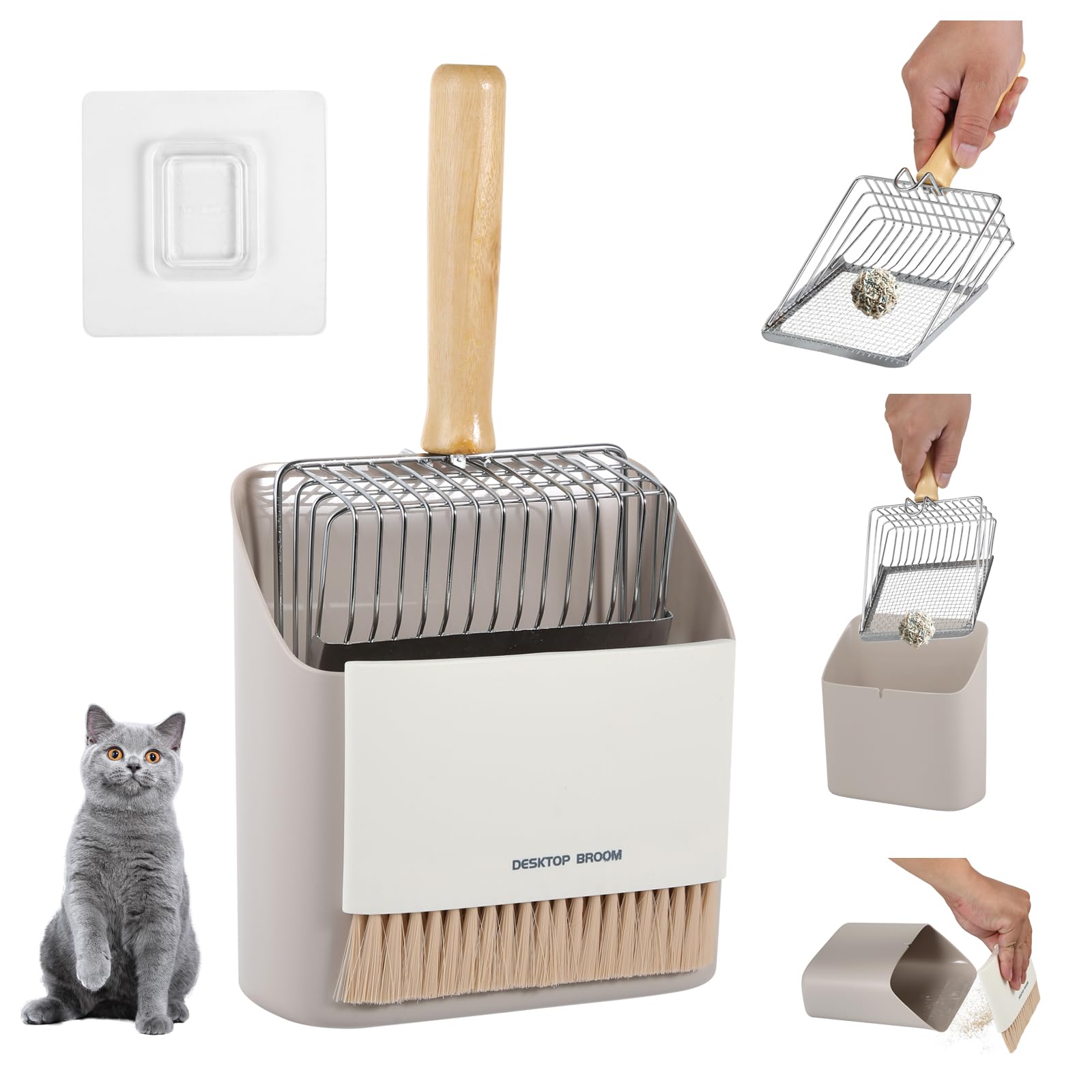 Straight Out The Cat Litter Scoop 3(LP盤) Upgraded 3 Piece Cat Litter Set:Stainless Steel Litter Scoop +