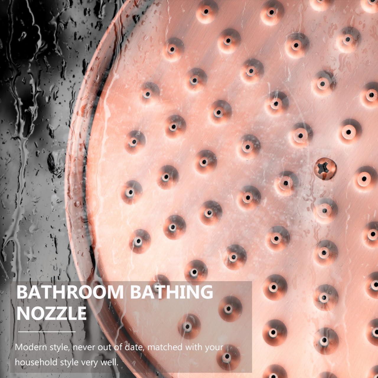 DOITOOL Cabezal de ducha de cobre, cabezal de ducha de lluvia de alta presión, rociador de ducha retro vintage, boquilla de rociador de lluvia de baño, repuesto para baño, cabezal individual