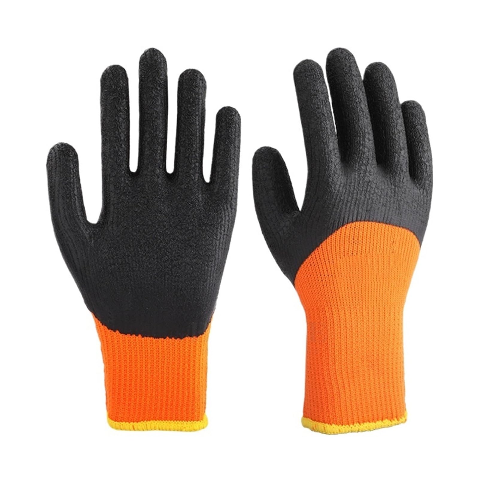 Générique Gants de travail imperméables, antidérapants thermiques, enduits caoutchouc Latex, for la réparation du jardin, sécurité des constructeurs, hiver, 5 paires(Waterproof S)