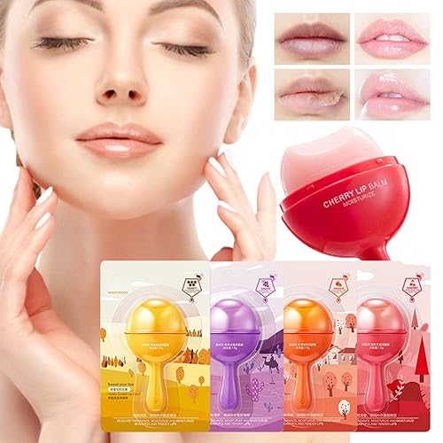 Miniatura 3 de Bálsamo labial transparente con forma de labios diseñado para personas perezosas con sabor a frutas, hidratar el cuidado de los labios para mujeres