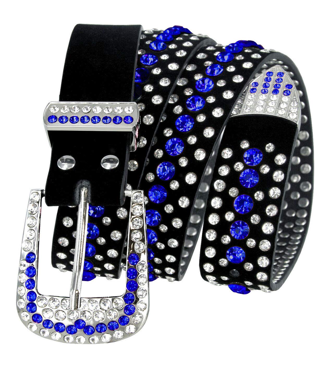 COD IN STOCK]Fashion Adjustable Women Rhinestone Belt Leather Bling Crystal Cowgirl Studded Glitter Waistband | PH - Foto 9