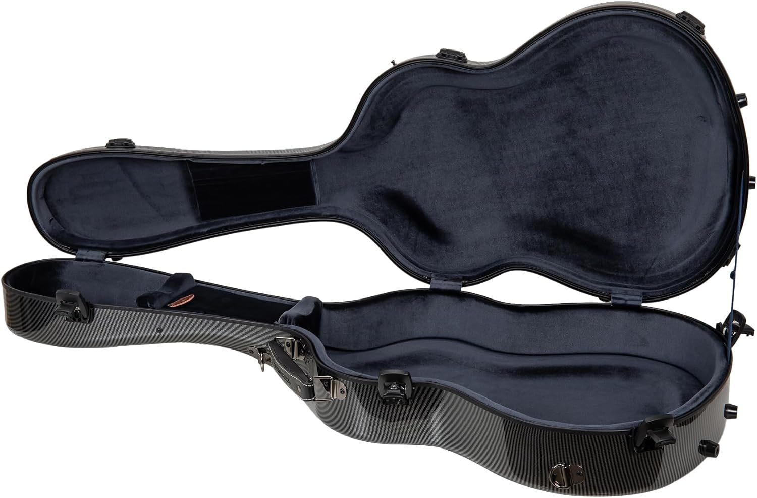 Crossrock 4/4 Size Flamenco Classical Guitar Case - 7lb Ultra-Light 3K Carbon Finish (Piano Black) | Lab-Certified Impact Protection & TSA Lock | Ergo Backpack System (CRF5030CBK)