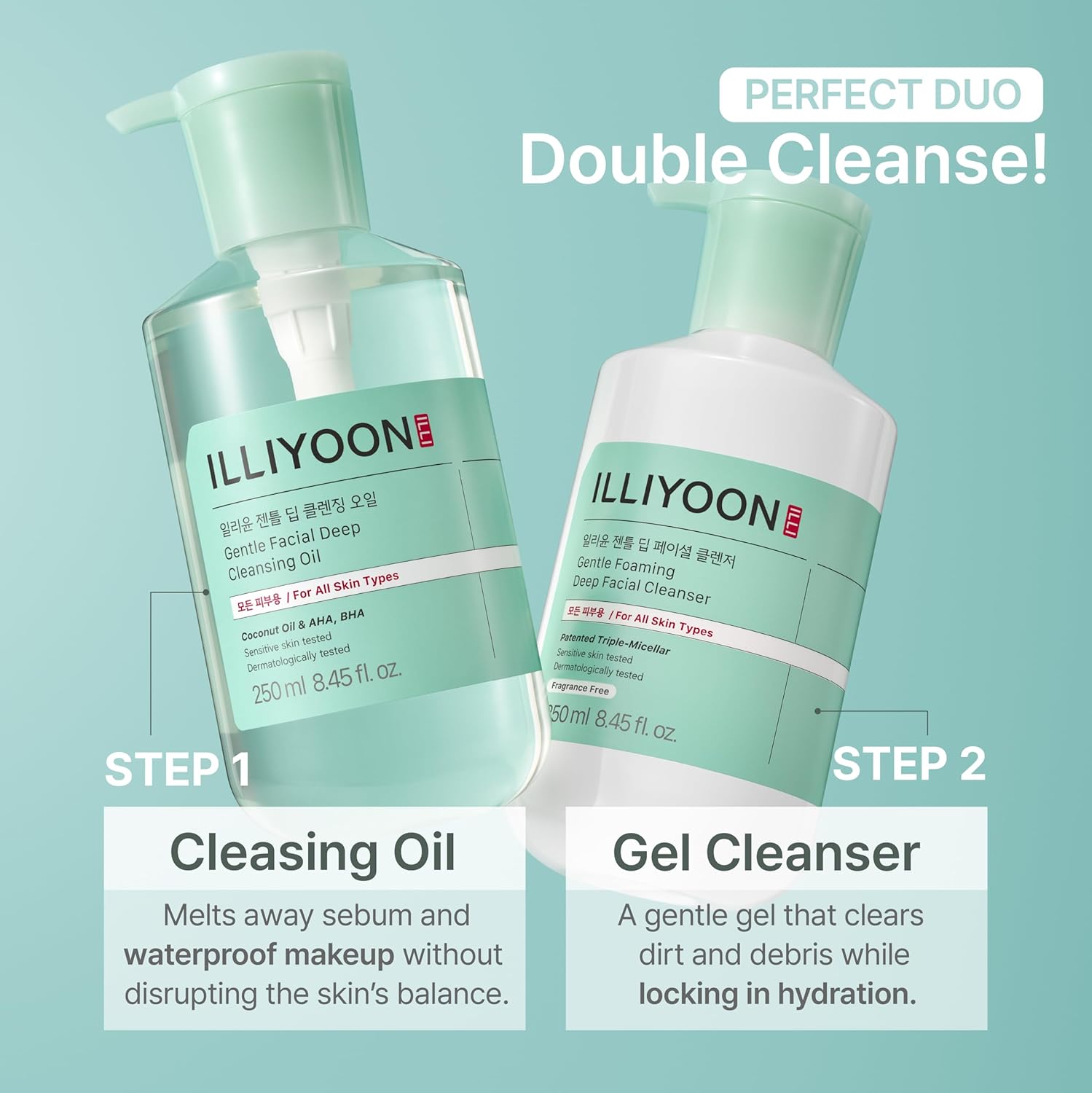 Illiyoon Gentle Deep Facial Cleanser | Low pH Gel-to-Foam Face Wash for Sensitive Skin, Hydrating Gel Cleanser & Daily Makeup Remover, Korean Skincare, 8.45 fl.oz. - Image 8