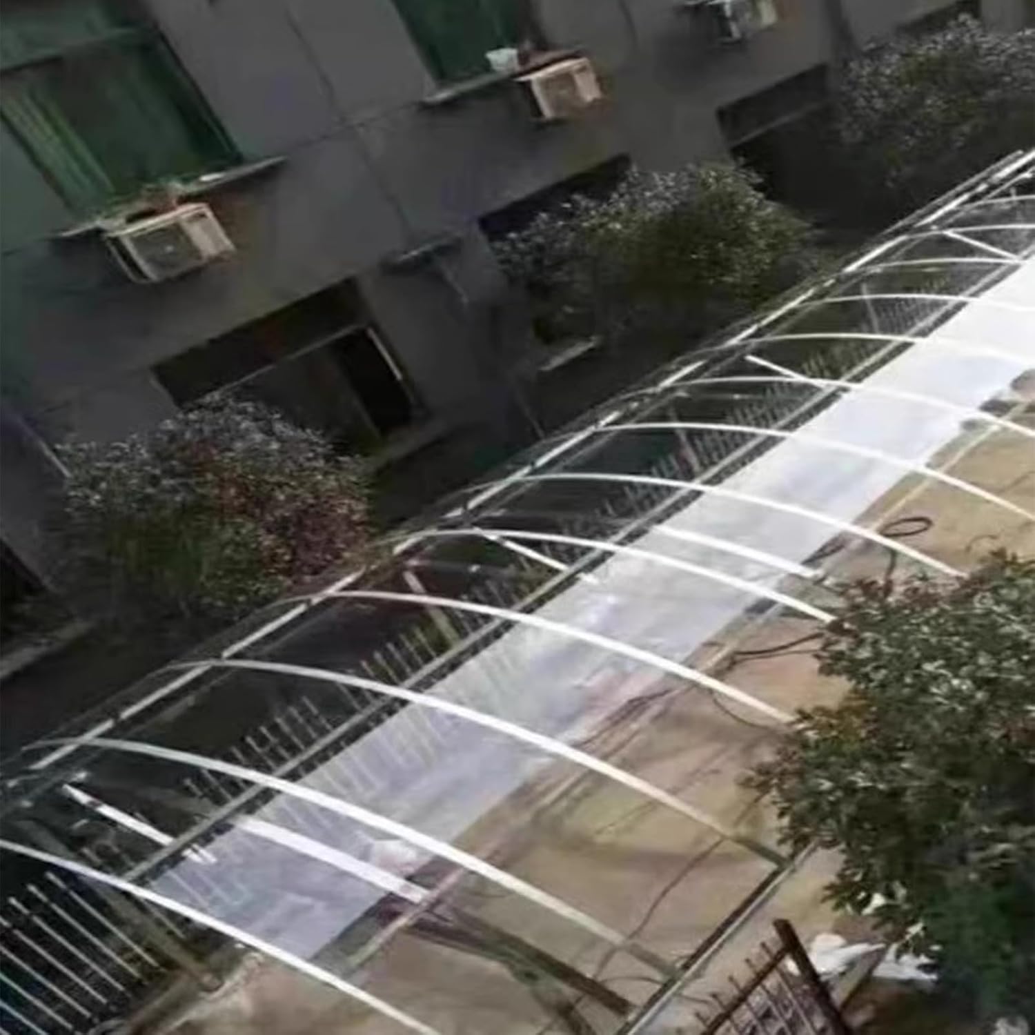 EMYJAY Polycarbonate Roofing Sheet, 1mm Glassfiber Insulation Panels Roofing Transparent Insulation Daylighting Panels DIY Greenhouses Frame Polycarbonate Sheet (Color : Clear, Size : 1mx5m)