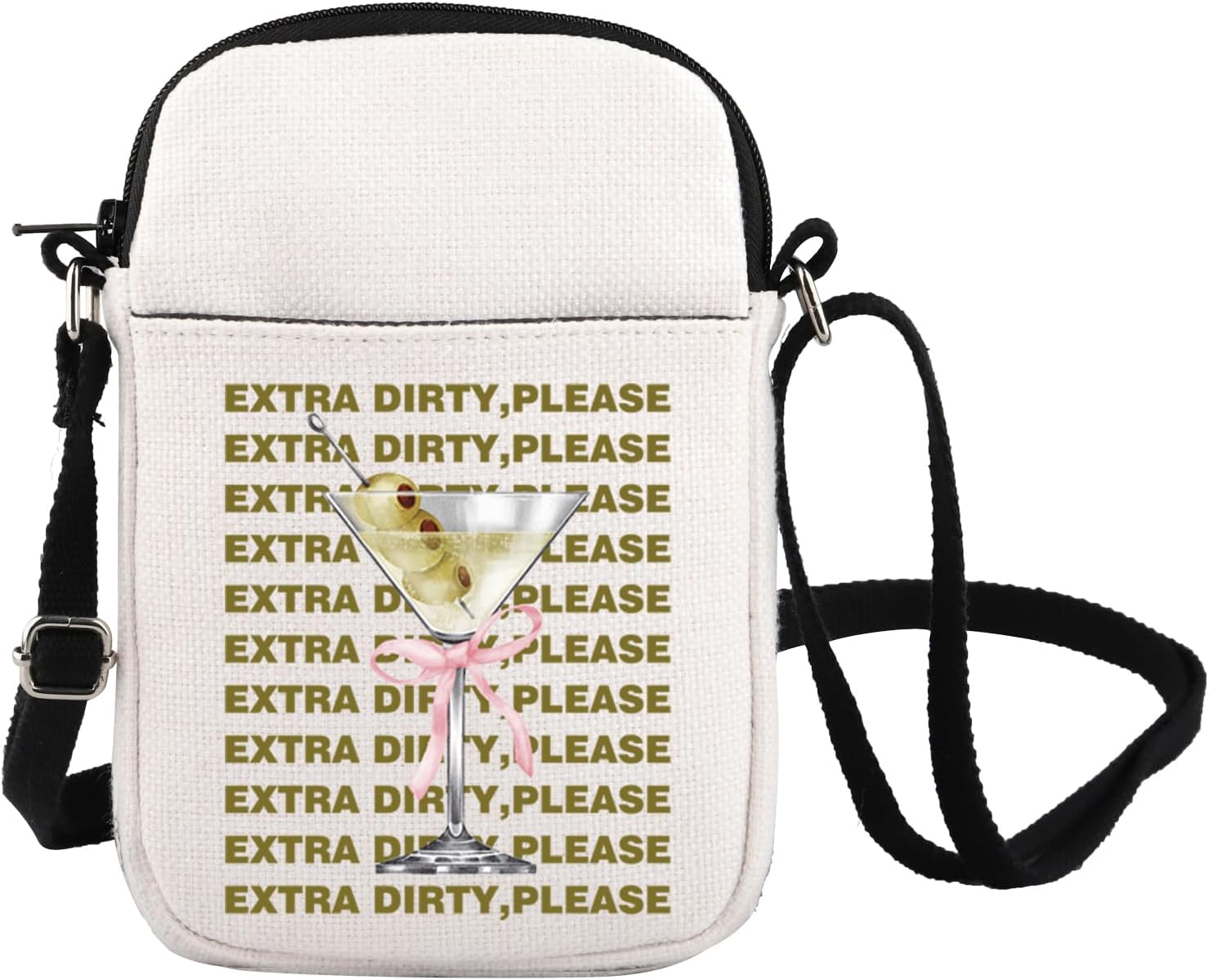 FOTAP Filthy Martini Merch Dirty Martini Crossbody Bag Dirty Martini Lover Gift Martini-Cocktail Lover Gift