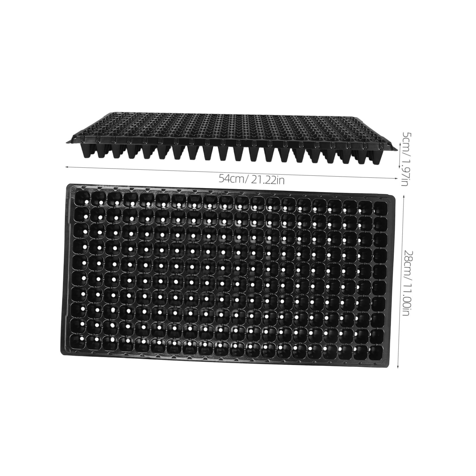 Abaodam Plateau de Semis 10 Pièces 200 Cellules PVC Noir pour Jardinage