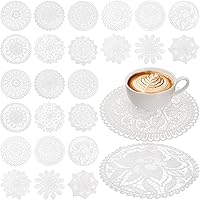 YIMITEE 24 Pack 6 Inch Crochet Lace Doilies - Handmade Cotton Coasters, Vintage Round Placemats for Table Decor & Furniture Protection