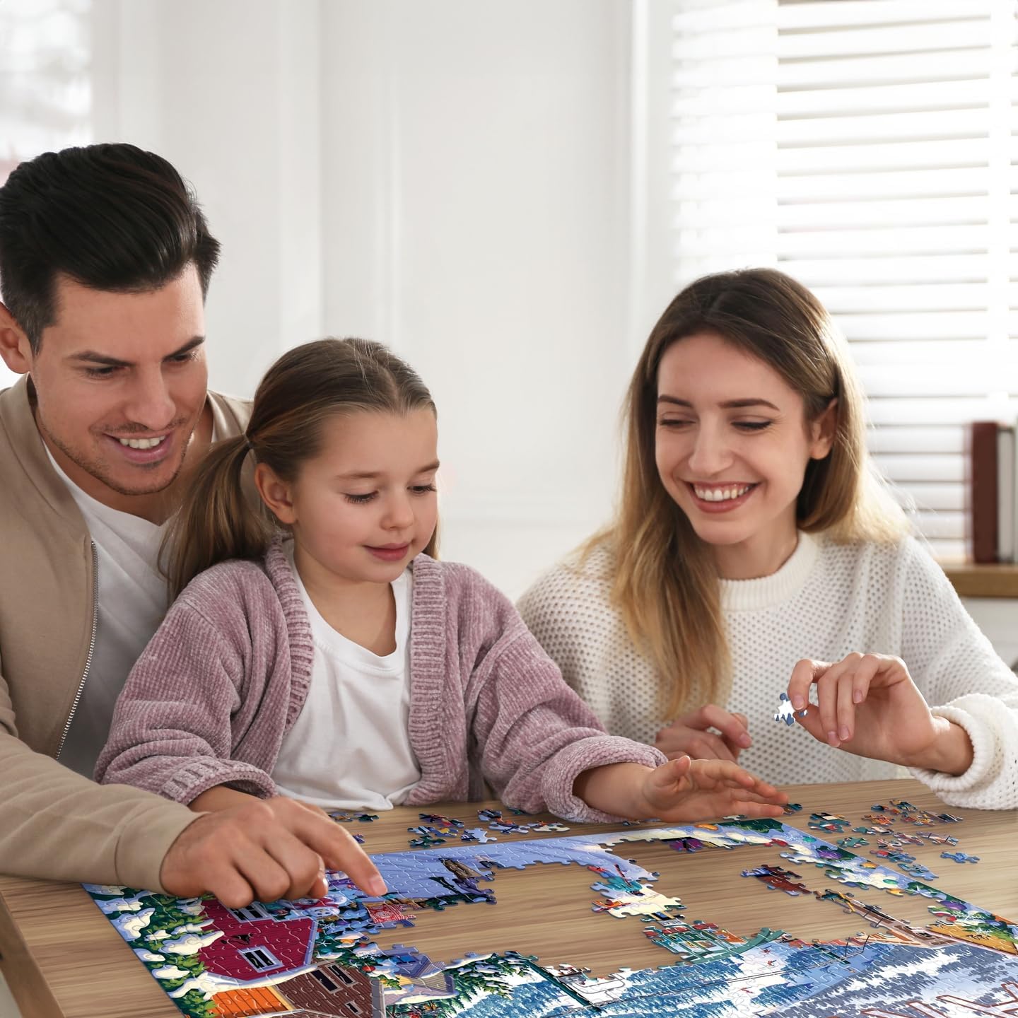 Boardwalk Puzzles Park City Winter, 500 Piece Jigsaw Puzzle for Adults, Made in USA