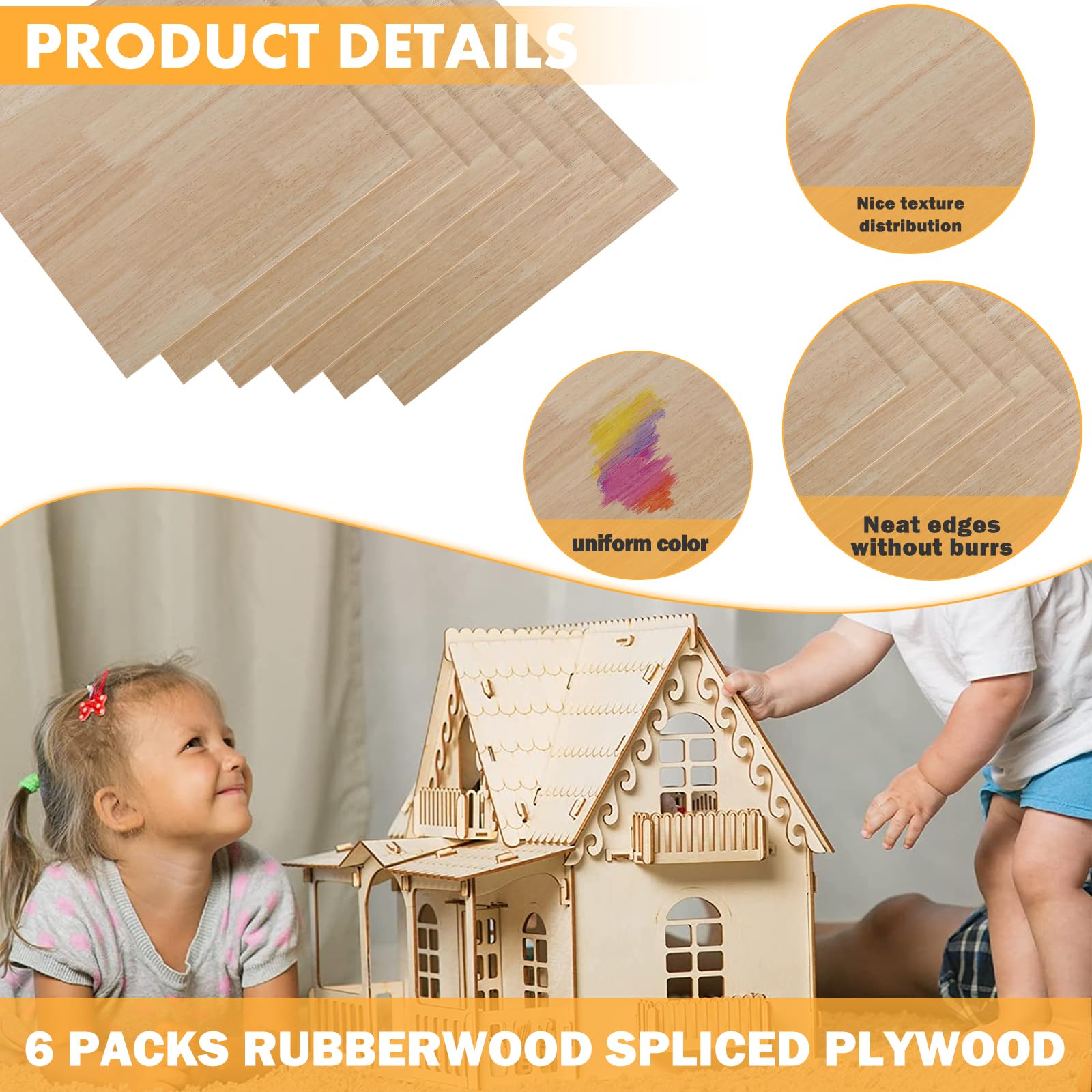 IKIER 6 Stck Gummibaum Sperrholzplatte, 300x300x3mm Bastelholz Platten  Balsaholzplatten, Dnnes Naturholz fr Laserprojekte, Basteln, Hobby,  Modellbau : Amazon.de: Baumarkt