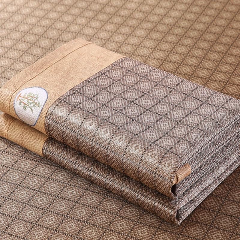 Brown Plain Weave Bedspread | Tengxi Three Piece Foldable Air Conditioner Ice Silk Sheet Home Gift(200*150cm)