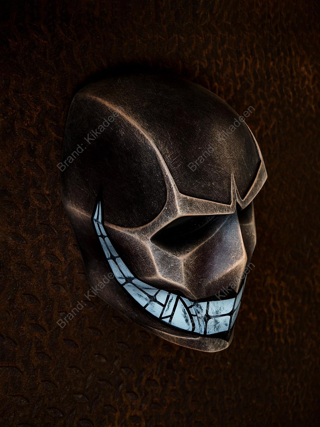 Custom Airsoft Mask Helmet Full Face Protective BB Gun Goggle Halloween Costume Party Cosplay Motorcycle Brown Smiley A17