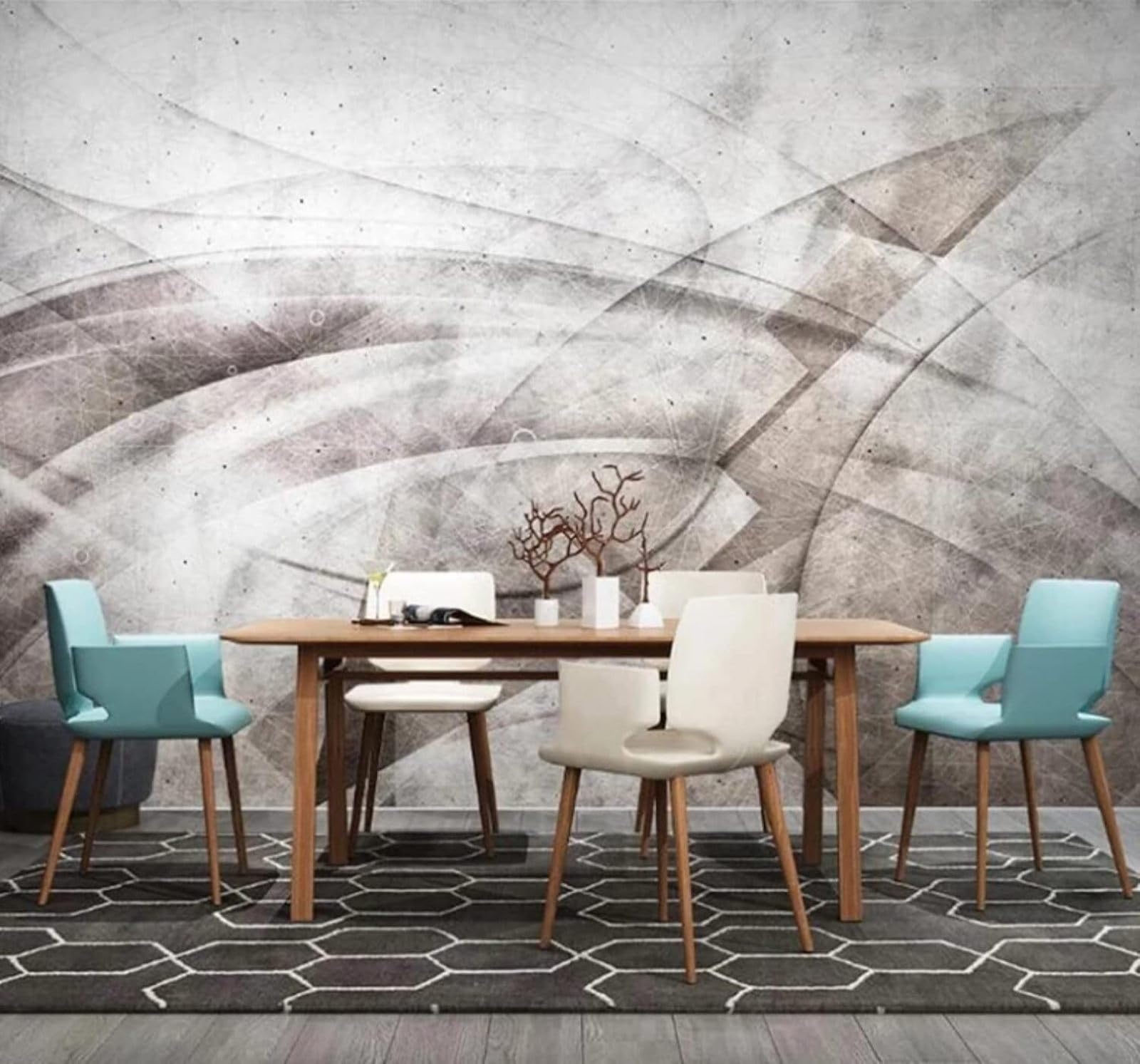 XLMING Abstract Retro Lines Art Unique 3D Wallpaper Luxury Home Dining Decor Paste Sofa Living Room The Wall for Bedroom Mural-350cm×256cm