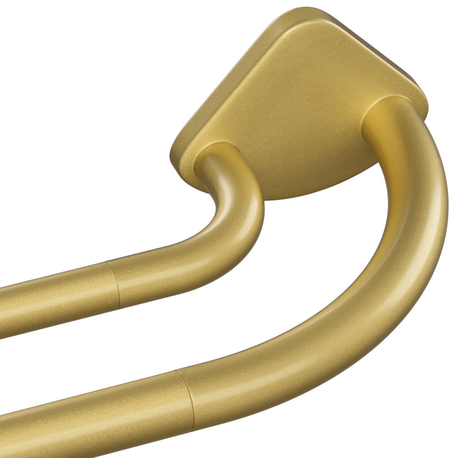 Double Curtain Rod for Windows 30-120 Inch, 3/4" Blackout Wrap-Around Curved Rod, Designed for Privacy &amp; Room Darkening, Easy Installation &amp; Removal, Gold