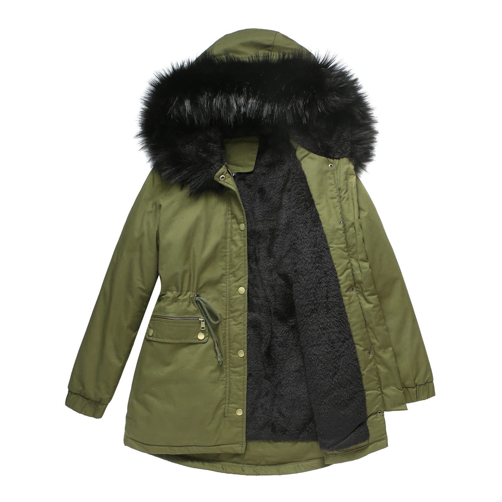 Abrigo grueso de forro polar de gran tamaño, cálido y moderno, forro polar, abrigo de nieve, chaqueta corta para mujer