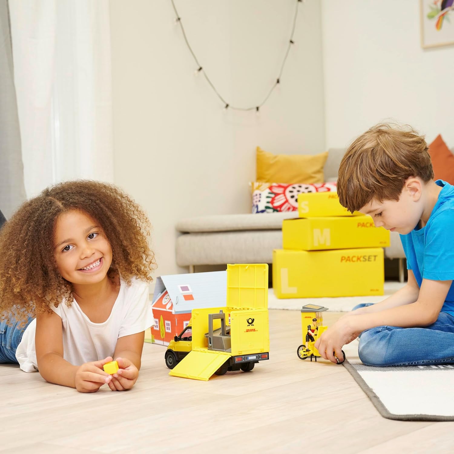 Dickie Toys 203747020 Volvo DHL Truck with Figure, 25 cm