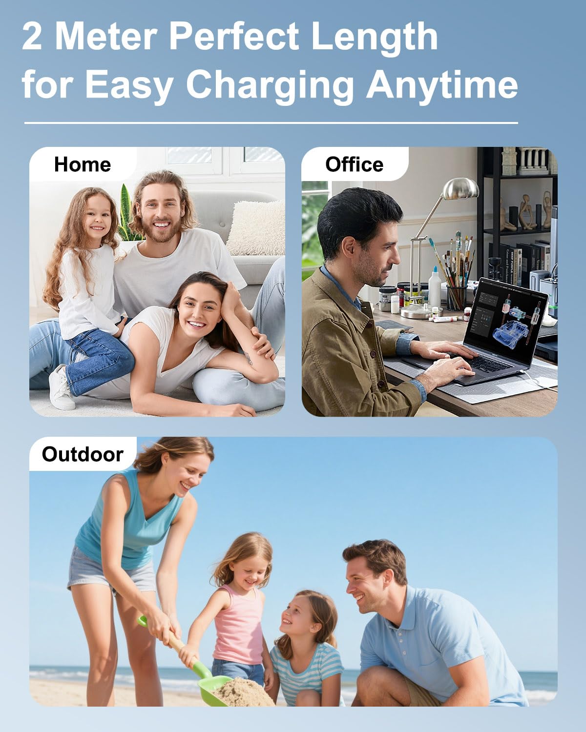 USB C to Lightning Cable 2M[Apple MFi Certified], Fast iPhone Charger Cable USB C Lightning Cable Braided iPhone Charging Cable Lead Wire for Apple iPhone 14 13 12 11 Pro Max/X/XS/XR/8/SE/iPad/AirPods — view 5