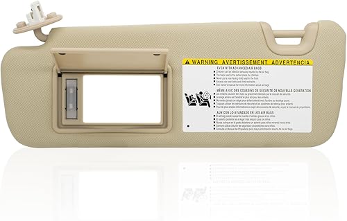 Reemplazo de visera solar del lado izquierdo del conductor compatible con Toyota Highlander 2014 2015 2016 2017 2018 2019 Reemplazo # 74320-0E074-A0