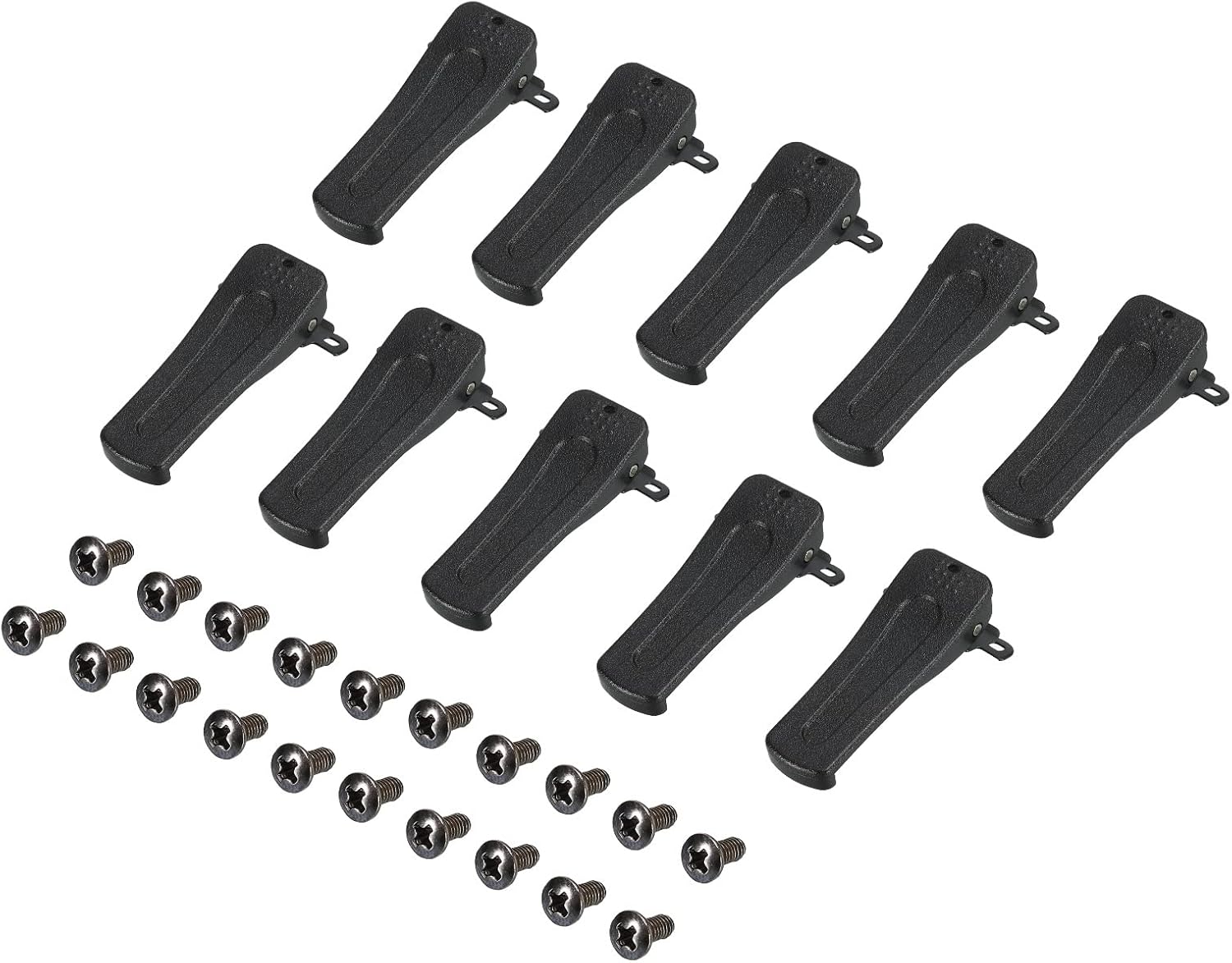 MECCANIXITY Replacement Radio Belt Clip Clamp Clinch Hook Bracket for Two Way Radio H777 BF-666S BF-777S BF-888S BF-999S, Pack of 10