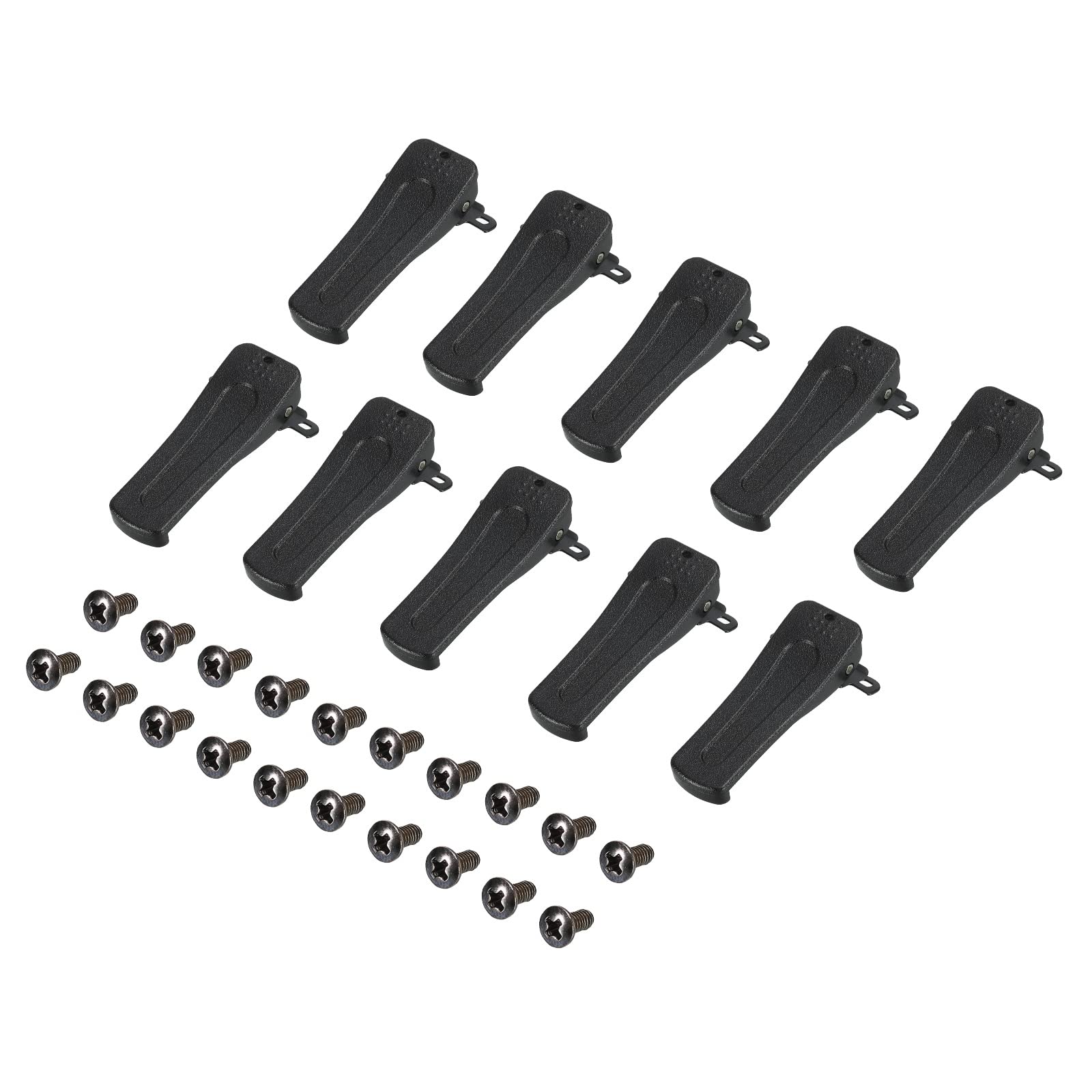 sourcing map Replacement Radio Belt Clip Clamp Clinch Hook Bracket for Two Way Radio H777 BF-666S BF-777S BF-888S BF-999S, Pack of 10