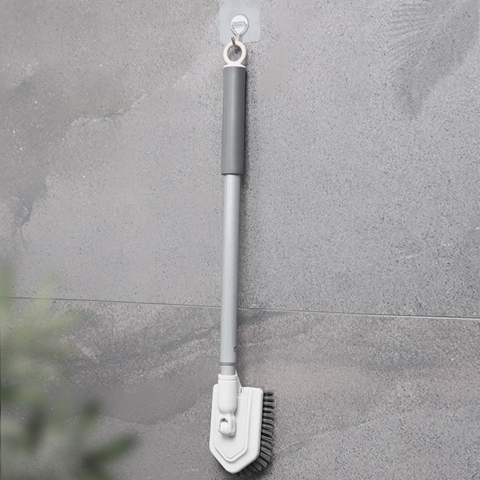 Cepillo doméstico de mango largo, cepillo de fregar el suelo, cepillo de suelo ajustable de mango largo, cepillo de cerdas rígidas – cepillo de limpieza resistente a los arañazos, purificador de suelo