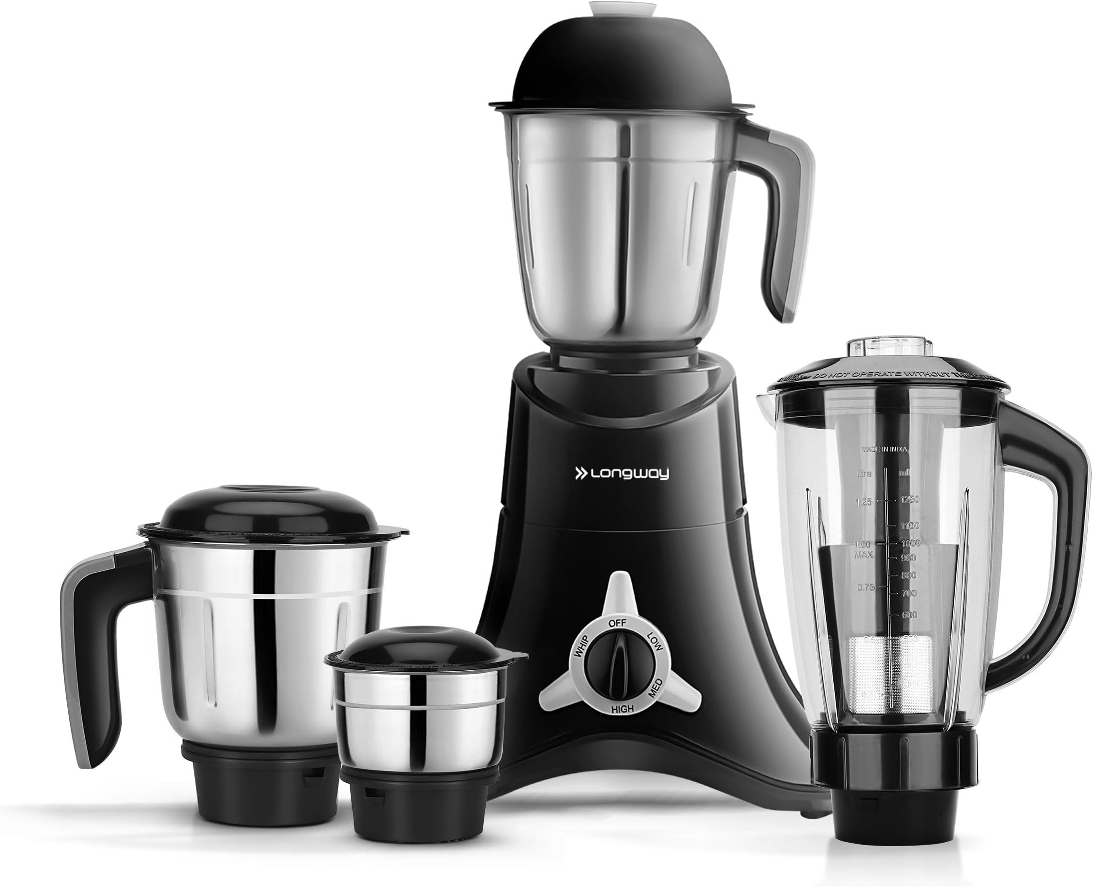 Buy Longway Super Dlx Mixer Grinder White & Blue (4 Jar) Online at