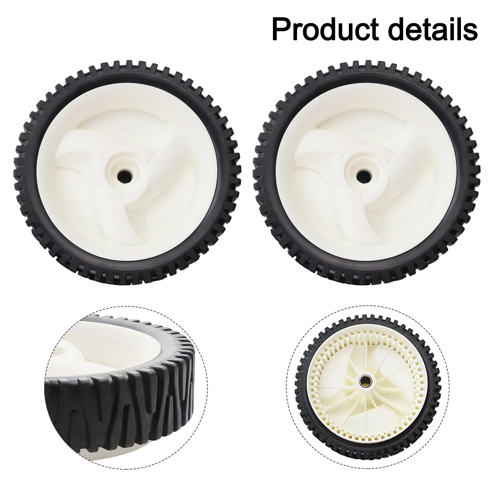 EasyByMall Ruedas delanteras de 8 pulgadas para cortacésped Craftsman autopropulsadas de 22 pulgadas, piezas de repuesto de 53 dientes compatibles con 194231X460 401274X460