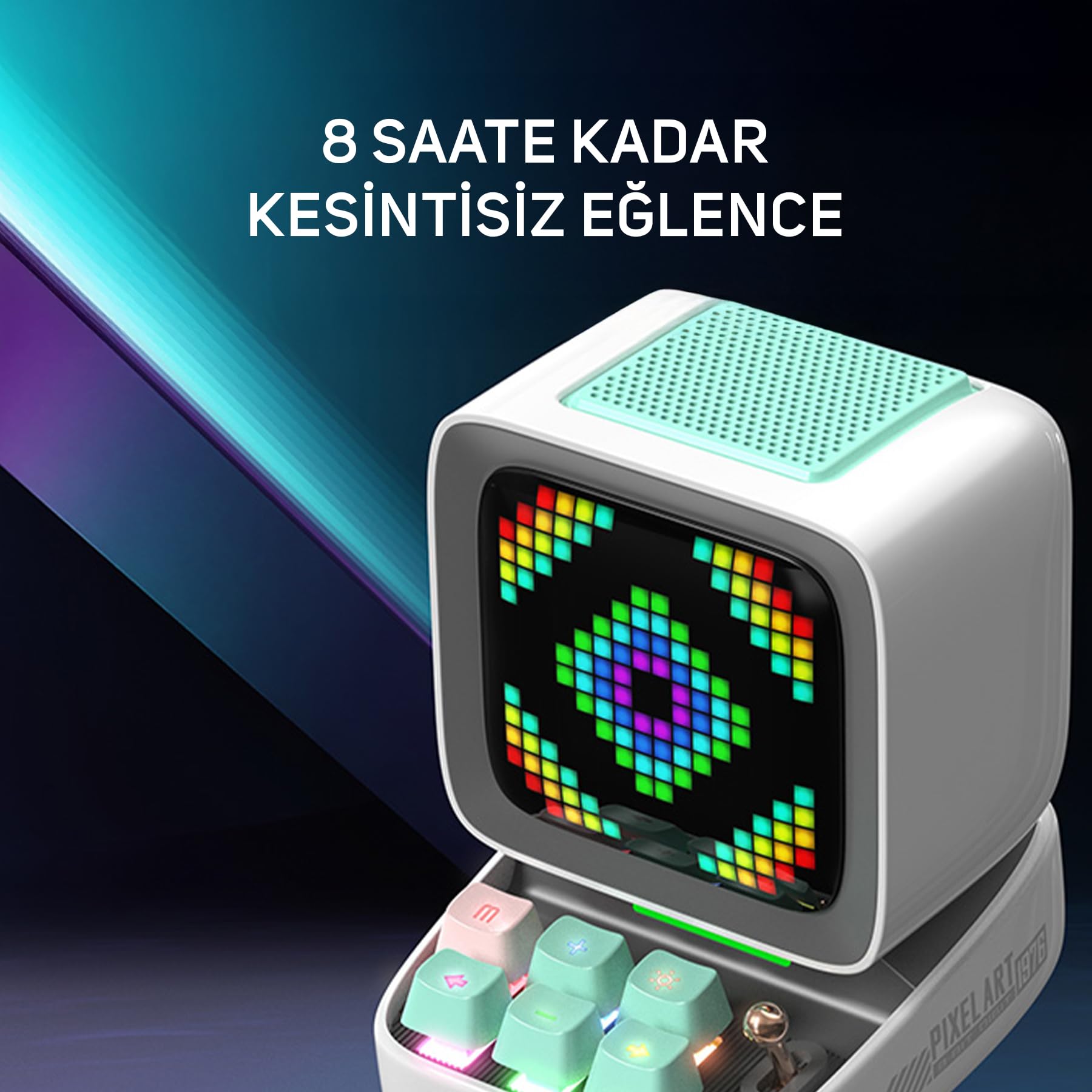 Divoom Ditoo Pro Beyaz Bluetooth Hoparlör ve Pixoo Max Led Ekran Seti