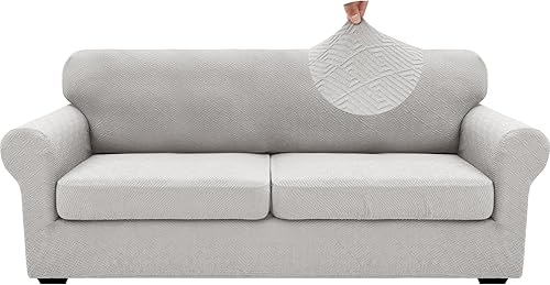 Vista 238 de XINEAGE Funda reclinable de 4 piezas de jacquard elástica con bolsillo, protector de silla reclinable lavable para niños, mascotas, perros y gatos