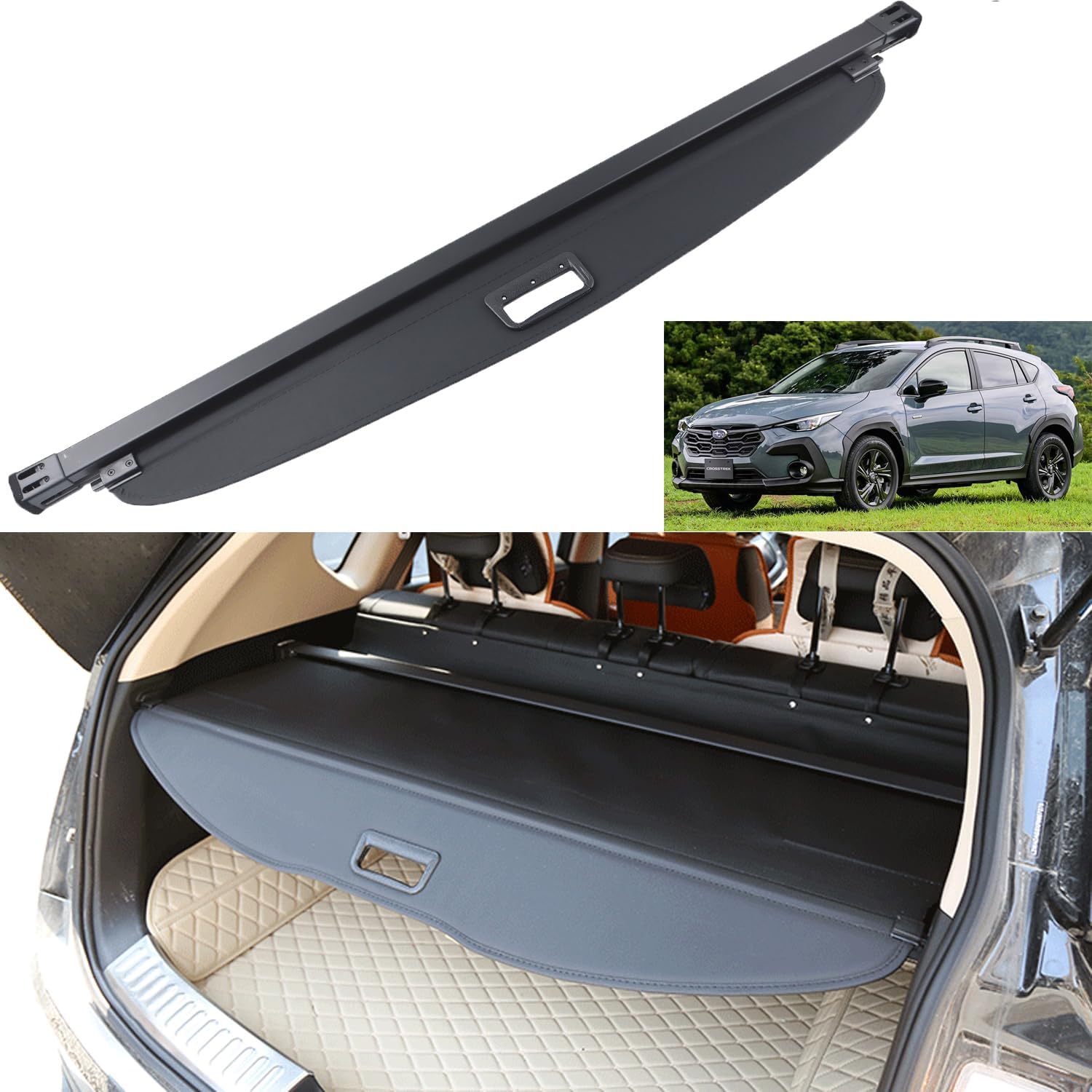 Retractable Trunk Cover 2017 2018 2019 Impreza Accessories Retractable Black Rear Trunk Shade Luggage Security Cover-Retractable Trunk Cover 2018 2019 2020 2021 2022 2023 Crosstrek