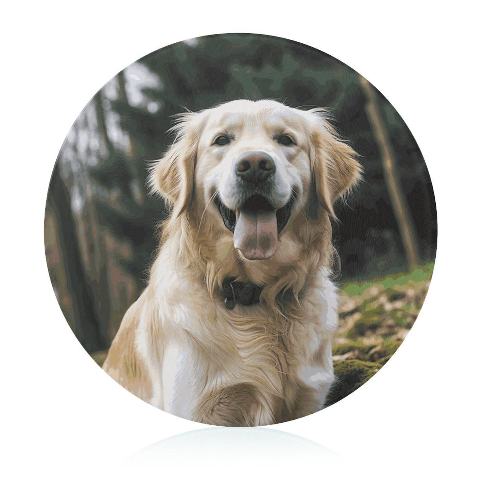 Planche à découper en verre Golden Retriever durable et élégante pour la cuisine