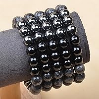 Vista 561 de MASSIVE BEADS Pulsera elástica de yoga hecha a mano con piedra natural, cristal curativo, energía, regalos para adultos unisex de 0.157 in, 0.236