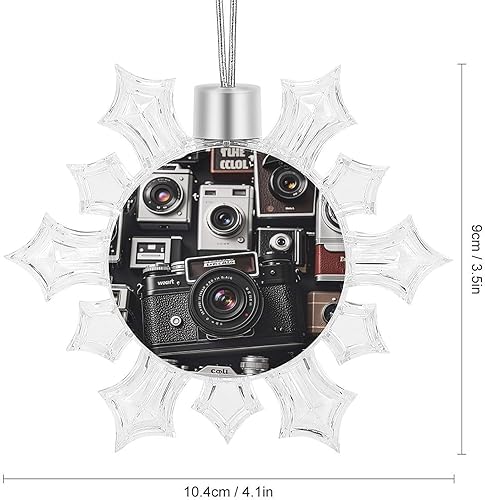 Miniatura 2 de Retro Cool Camera Collection Snowflake Ornaments Christmas Hanging Snowflake Decorations Christmas Snowflakes Decorations Supplies for Party
