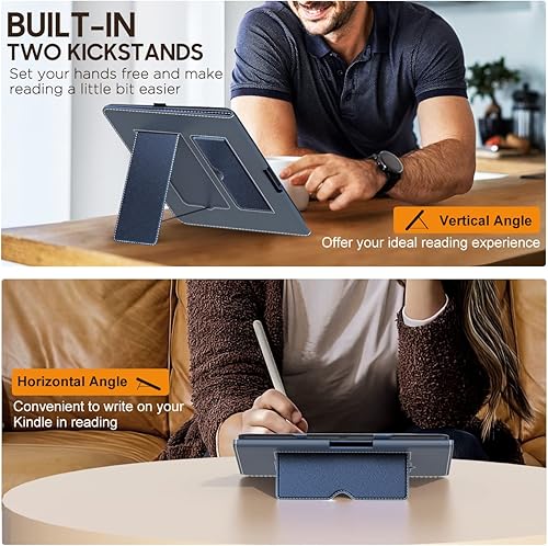 Miniatura 3 de MoKo Funda para Kindle Scribe de 10.2" de 1 generación  versión 2022, funda delgada de poliuretano con encendido y apagado automático para Kindle